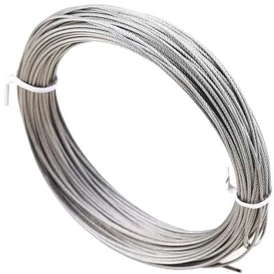LIUCHUCHU Stahlseil 20/50/100 Meter 304 Edelstahl Drahtseil Weich Angeln Hebekabel Wäscheleine Durchmesser 0,2/1/2/3/4/5 mm Rostfrei Drahtseil (Color : Dia 1mm Str7x7, Größe : 20M)