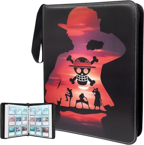 Sammelkartenbinder für einteilige Karten, 9 Taschen mit 60 Hüllen, bis zu 1080 Karten, wasserdichtes Kartenaufbewahrungsbuch, einteiliger TCG-Kartenbinder