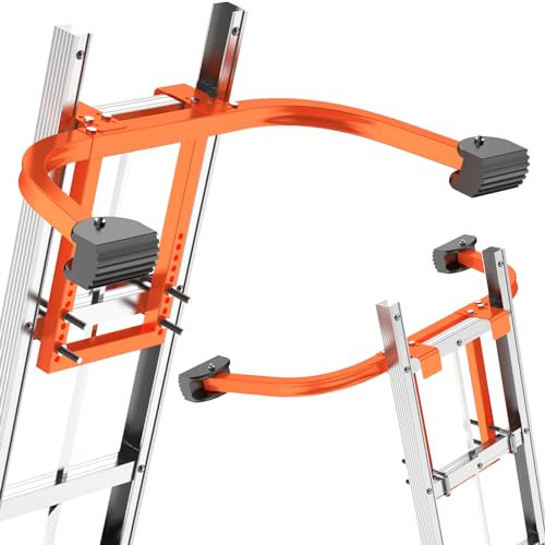 Leiterstabilisator, [Heavy Duty] Leiterstabilisator-Zubehör mit Flügelspannweite/Wandverlängerung – Sichere und stabile Leiter-Abstandshalterarme für Dachrinnen mit rutschfester Gummi-Unterseite.