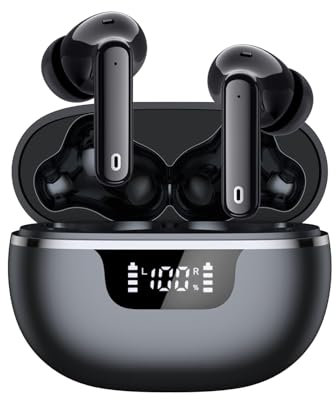 Cuffie Bluetooth 5.4, Auricolari Bluetooth Stereo HiFi con 4 HD ENC Cancellazione Rumore Microfono, Cuffie Wireless in Ear 40 Ore di Riproduzione, IP7 Impermeabili Cuffiette Senza Filo per Android/iOS
