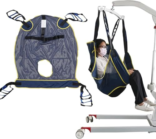 = Hoyer Lift Sling, Toiletten-Hebeband, Mesh Breathable Medical Hoyer Lifts Hebegurt, wiederverwendbar und waschbar, Ganzkörper-Hebegurt für den Transfer von Patienten zu Kommoden und Toiletten