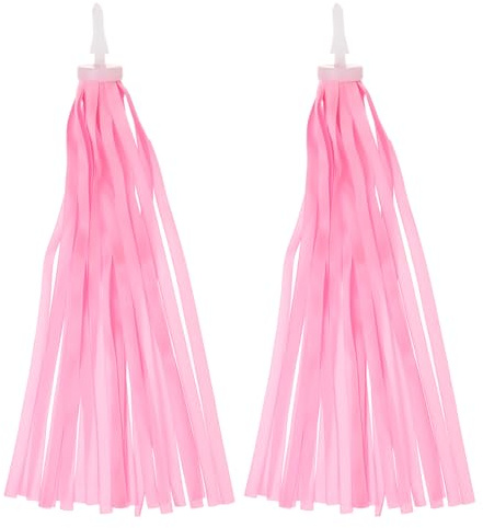 PATIKIL Streamer per Bici, Colorati Nappe per Manubrio Scooter, Impugnature, Nastri, Accessori, Decorazioni per Ragazze, Manici per Tricicli, Rosa