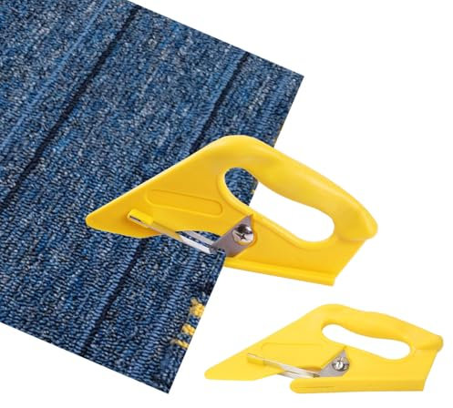 Herramienta profesional para cortar alfombras, cortador de alfombras con cuchillas ranuradas resistentes de repuesto para alfombras, cartón, papel de pared