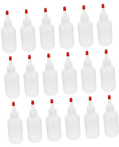 TOPBATHY 18pcs Makeup Tip Bottles Squeezy Bottles for Hair Dye Conditioner Scalp Treatment Multipurpose Salon Use