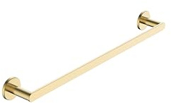 Mice - Toallero de Baño y Cocina, Acero Inoxidable, Disponible en 2 Medidas 40cm o 50 cm, 6 Acabados - Doble Sistema de Fijación Color Oro Cepillado - 50 cm Serie Practic