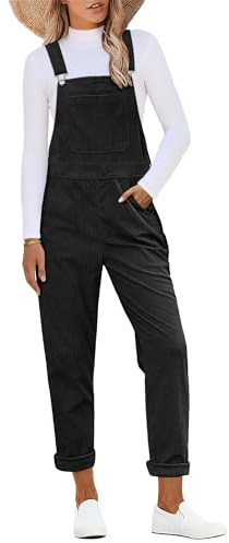 Roskiky Ladies Jumpsuits Bib Overalls Women Casual Overalls Black M