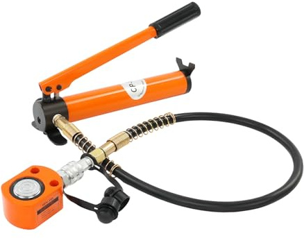 10T Manual Hydraulic Pump Set 70Mpa High Pressure Short Jack with Hydraulic Pump with 350cc Reservoir