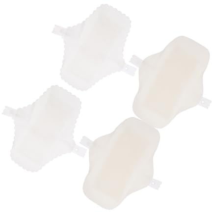 FOMIYES Compresas Menstruales Reutilizables Toallas Sanitarias Cómodas de Algodón Prevención de Fugas y Diseño Transpirable en Color Claro 4 Piezas para Mujeres para Uso Postparto