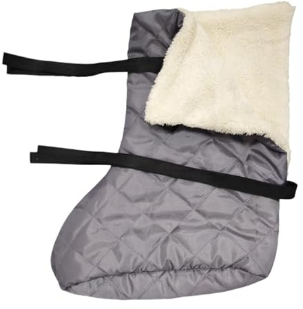 Oshhni Funda protectora para escayola de pierna, gruesa, suave y reutilizable, ideal para el invierno, Corto Gris