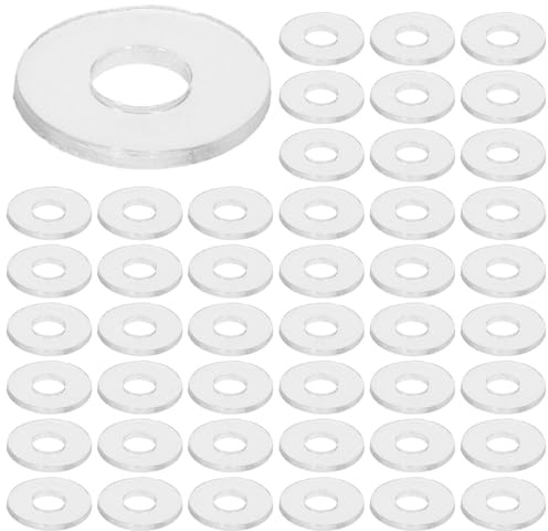Kichvoe 500 Pezzi Rondelle Piatte in Vinile M4x10x1mm Guarnizioni di Tenuta Trasparenti per Viti Piccole Rondelle per Riparazione Maniglie Doccia e Fissaggi Industriali