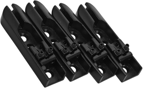 Toyvian 4 Stück E-bass Steg Schwarz mit Schrauben Geteilte Einzelbrücken aus Robustem Material Kompatibel für 4-saitige Precision Bässe Ersatzteile für Bassgitarren