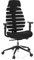 hjh OFFICE Profi Bürostuhl ergonomisch Ergo LINE II PRO Stoff Schwarz, Drehstuhl mit Kopfstütze, höhenverstellbare Armlehnen, Schwarz