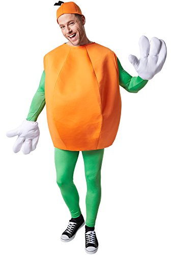 dressforfun tectake Kostüm Orange Orangenkostüm | ärmelloses Oberteil | Große, lustige Handschuhe | Inkl. Kopfbedeckung (XL | Nr. 301636)
