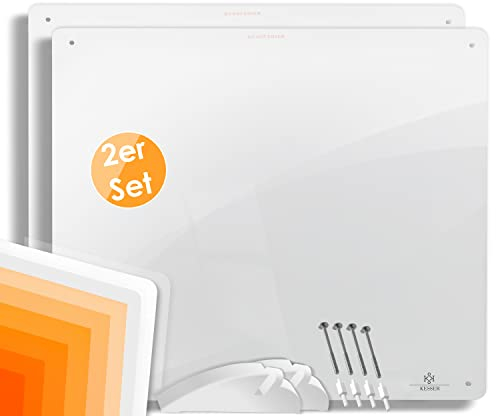 KESSER® 2x Infrarotheizung 550 Watt Wandheizung ✓ Infrarot ✓ Heizung ✓ Heizkörper | Heizpaneel| Inkl.Standfüßen NEU | 2er Set
