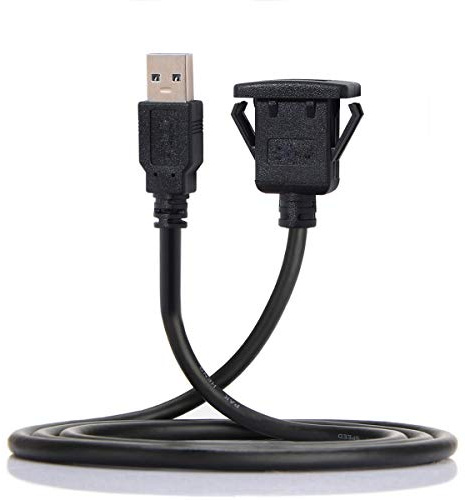 cablecc 1 m langes wasserdichtes USB-2.0-Verlängerungs-Verlängerungskabel für Armaturenbrett