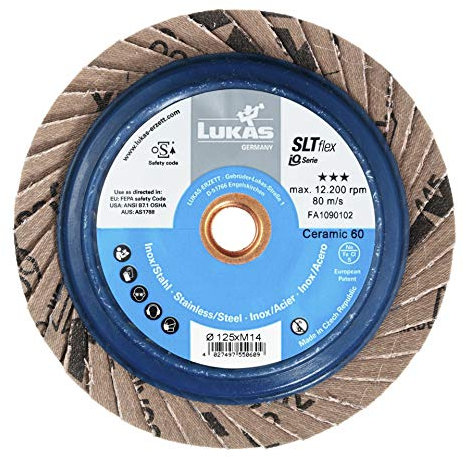 10x LUKAS Fächerscheibe Fächerscheiben Schleifscheibe SLTflex Ø 115 mm Korn 120