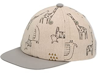 Sterntaler Basecap Safari - Jungen Baseball Cap aus Baumwollstoff mit Allover Druck - Sommer Cappy elastisch mit Gummizug - Sportive Baby und Kinder Schirmkappe, UV-Schutz 15, beige, Größe 47