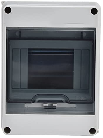 DIN Rail Junction Box, 5 Way Distribution Protection Box IP65 Enclosure Waterproof Transparent Cover Distribution Junction Case for Electrical Communication 6.3 x 4.72 x 3.54in