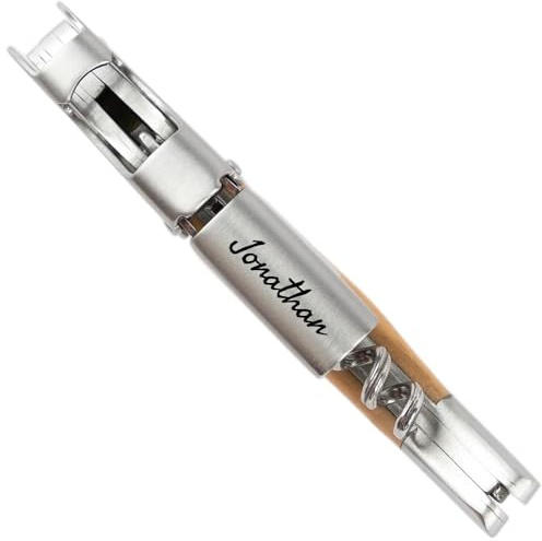 Ocadeau Sommelier personnalisé avec gravure texte – Couteau Sommelier personnalisable - Idée cadeau homme personnalisé pour anniversaire, noël, fête pères