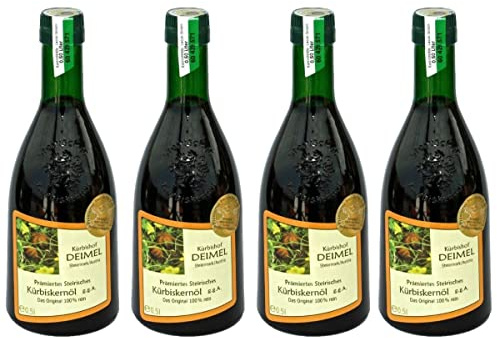 Kürbishof DEIMEL Steiermark/Austria - Value Pack 4 x 500ml - Original Styrian pumpkin seed oil from Austria - Directly from the producer