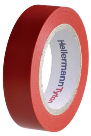 HellermannTyton - 10 Cintas Aislantes 10m - Rojo 15mm
