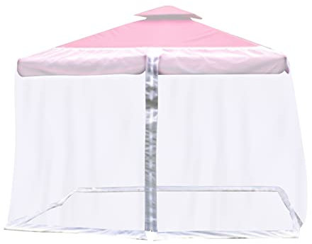 Zanzariera da Campeggio, zanzariere Anti-zanzara Ombrellone da Patio Zanzariera Zanzariera Resistente ai Raggi UV Gazebo, per Giardino Esterno(White)