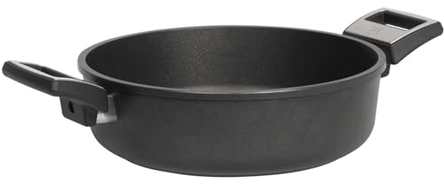 SKK großer XL Aluguss Schmortopf Ø 32 cm - induktionsgeeignet - hohe Antihaft Kasserolle beschichteter Bräter - Made in Germany