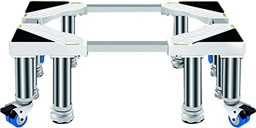 YHJZSM Washing Machine Stand BaseMovable Base for Freestanding Fridge Freezer Height 25cm/9.8in Appliance Wheels Adjustable Fridge Freezer Trolley Double Door Wine Cooler Stand (8 Legs 4