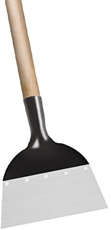TILEZE Pala Plana de Jardín, Pala de Limpieza Plana,Herramientas de Jardín de Pala de Hielo de Cabeza Plana |, No Incluye Poste, Acero al Manganeso, Herramienta de Deshierbe Agrícola para
