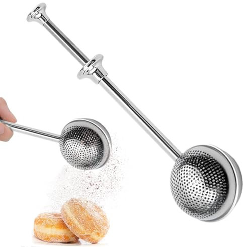Samuliy Baguette à saupoudrer | Shaker à Sucre en Poudre – Cuillère à Farine en Acier Inoxydable pour Farine, épices, Sucre