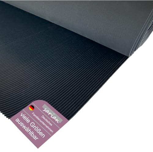 3mm Feinriefenmatte - 0,3m bis 1m breit | bis 7m Länge möglich | Gummimatte Gummiläufer Bodenbelag Riffelmatte