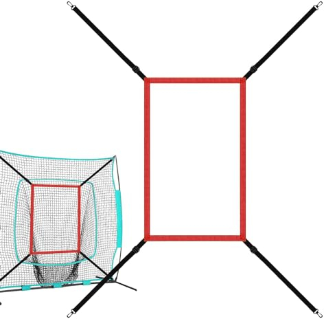 Strike Zone Target Net - Baseballnetz Schlagziel, verstellbares Softball-Pitching-Ziel | Pitcher-Genauigkeitstrainingshilfen mit Haken, Baseball-Übungsnetz zum Schlagen, Schlagen, Fangen