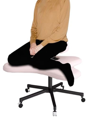 ASerZenith Rollbarer Kniestuhl-Schreibtisch zum Sitzen, Bürostühle für ADHS-Patienten im Schneidersitz, Meditationshockerkissen ohne Armlehnen für Erwachsene für das Schlafzimmer zu Hause