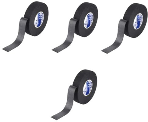 Supvox 4 Rollen Tennis-Wrap-Griptape Schläger Griptape handhaben Schlägergriff Griffe wiederverwendbar Klebeband Badminton Griffband Softballschlägerband Tennis-Overgrips Flanell Black