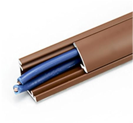 Passacavi Cavo Di Canalizzazione Autoadesivo Marrone, Organizzatori Di Cavi Elettrici Rimovibili Nascondere Per Garage Cucina, Quarto Rotondo Condotti Di Gestione Del Filo(10m/32.8ft-(10x1m),14mm W)