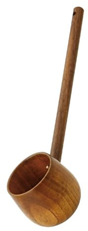 HEMOTON Pala De Madera Para Agua Cucharón De Mango Cucharón Para Agua De Jardín De Madera Para Uso Cocina y