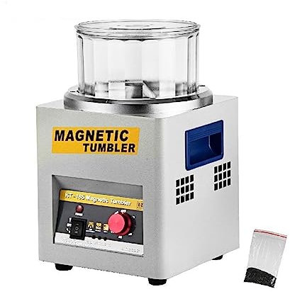 Esmeriladora de Banco, Pulidor de joyas con vaso magnético KT-185, Mini máquina de acabado de Metal AC 110V/220V, pulidora de piezas de precisión dorada, para moler, pulir y taladrar
