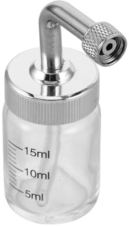 LIFKOME Tiny Glass Bottles Oxygen Insulation Airbrush Paint Storage Jar Metal Lid