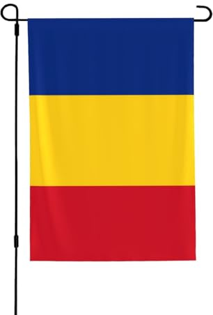 Bandera de Rumanía. Adecuada para uso en interiores y exteriores, perfecta para el hogar, jardín, eventos y exhibiciones patrióticas.