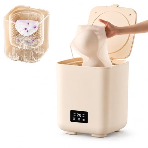 Lavadora Automática De 10L, Mini Lavadora Portátil Con Desagüe, Limpieza Inteligente Totalmente Automática, Ajuste De 4 Velocidades, Control Táctil LCD, Para Viajes Y Hogar