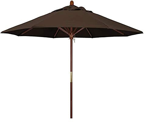 CAFIEDR Sonnenschirm aus Holz, Terrassenschirm, leichte, große Schutzhülle mit Windschutz, widerstandsfähig und langlebiger Strandschirm für den Außenbereich(Dark Blue 7ft)