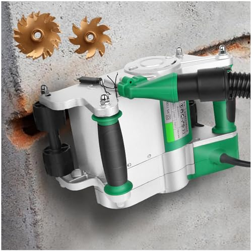 ZEEKYFOR Eléctrica Pared Chaser 1 Vez de Moldeo de Pared Ranura de Corte de La máquina, Ranuradora de Hormigón con Interfaz para Aspiradora 220V