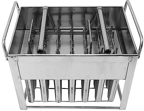 Asixxsix Moldes para Paletas, 28 Moldes Piezas para Paletas de Hielo de Acero Gran Inoxidable Capacidad Fácil de Sacar para Helado con Placa de Presión para Jugos, Purés, Yogur