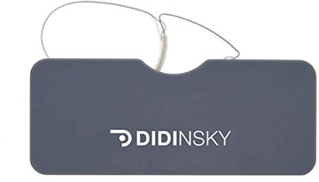 DIDINSKY Louvre randlose Lesebrille entspiegelt im Retro-Stil | Ultraleicht 6 g, kompakt, mit Etui und Klebepad fürs Handy; 4 Farben, Stärken +1,0 bis +3,0.
