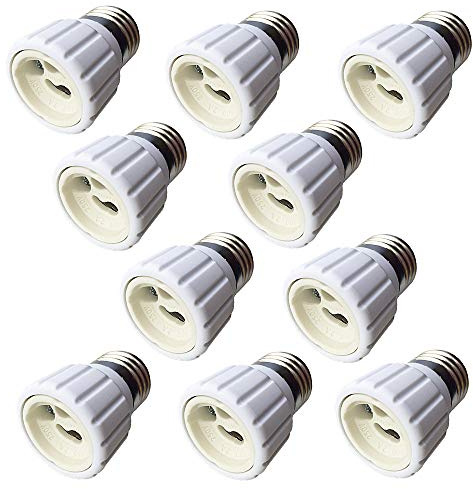 DZYDZR 10 Stück E27 auf GU10 Lampensockel Adapter für LED Lampen