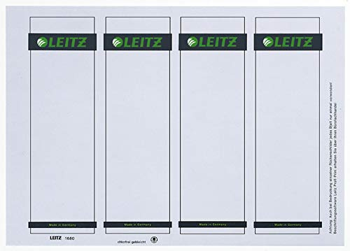LEITZ Ordnerrücken-Einsteckschild, 56 x 190 mm, Karton, grau, Sie erhalten 1 Packung, Packungsinhalt: 100 Stück
