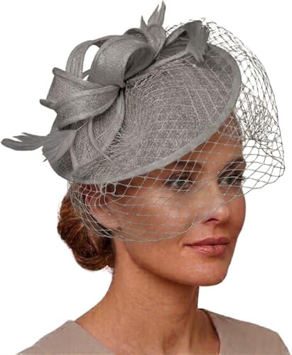 Caprilite tefat Sinamay pannband fascinator bröllop apothatt hatinator fågelbur slöja