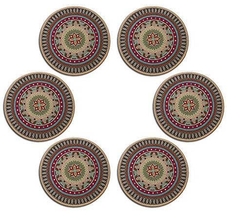 K KILIPES 6pcs 8.5 Round Plant Coaster Mat for Gardening Indoor Outdoor Flower Pots Pad Non Slip Plant Mats for House Plants