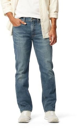 Levi Strauss Signature Gold Men's Straight Fit Jeans, Amplitude, 36Wx29L