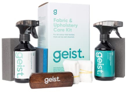 Geist. Fabric Care Kit | Tyg & klädselvårdssats | för rengöring, fläckborttagning och skydd av bilsäten, soffor, möbler, mattor, mattor i Alcantara och tyg | Gör textilier vatten- och fläckbeständiga